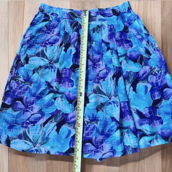 Vintage 90s Extreme High Waist Floral Flowy Skort - Picture 8 of 9